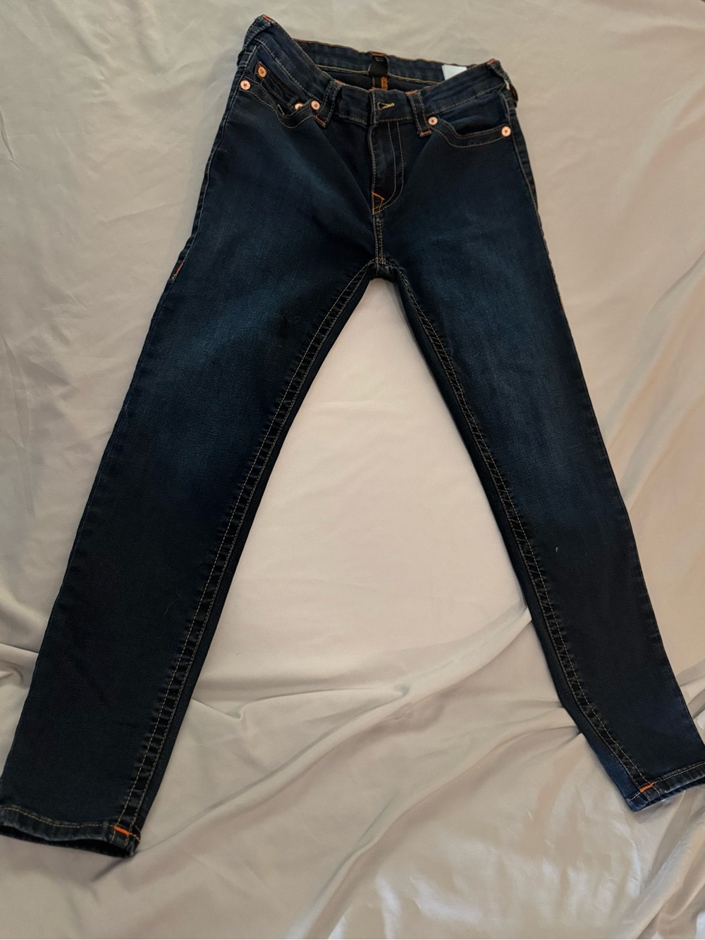 True Religion Women's Dark Indigo Skinny Jeans 30x26 Halle